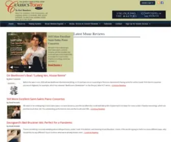Classicstoday.com(The world’s first & only daily classical music review) Screenshot
