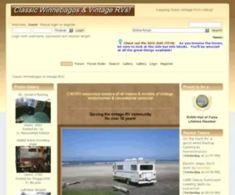 Classicwinnebagos.com(Classic Winnebagos & Vintage RVs) Screenshot