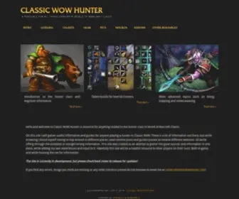Classicwowhunter.com(Classic wow hunter) Screenshot