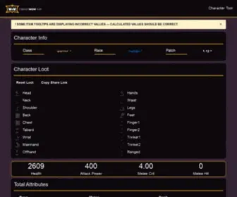 Classicwowtools.live(Classic Wow Character Tool) Screenshot