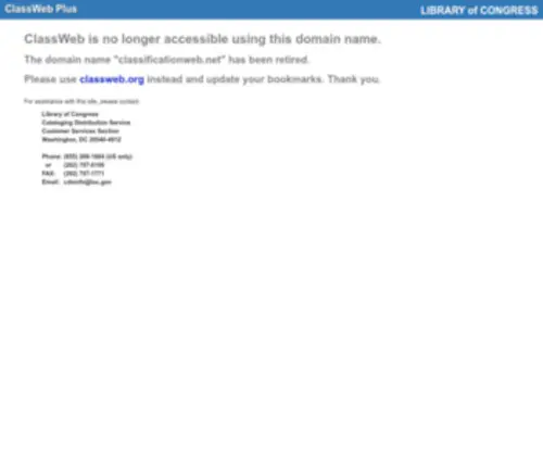 Classificationweb.net(Classification Web) Screenshot
