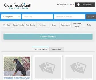 Classifiedsgiant.com(Free Classifieds) Screenshot