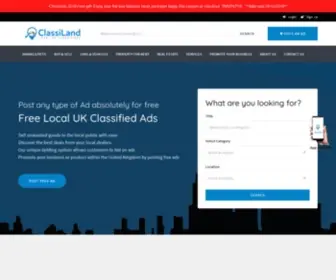 Classiland.co.uk(Free Local UK Classified Ads) Screenshot