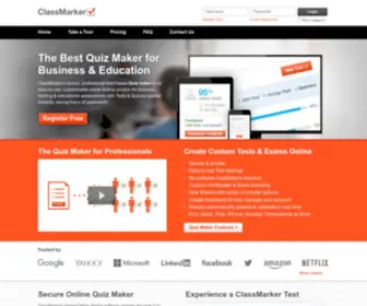 Classmarker.com(Online Testing Free Quiz Maker Create the Best quizzes) Screenshot