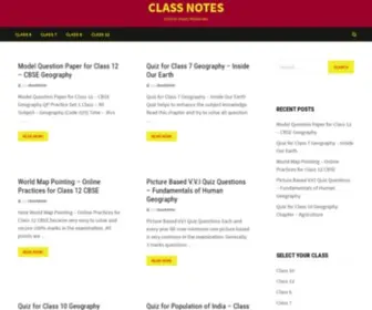 Classnotes.online(This website) Screenshot