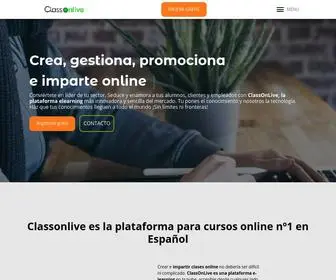 Classonlive.com(Plataforma elearning para crear y vender cursos online) Screenshot
