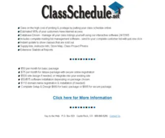 Classschedule.net(Key to the Web's interactive database) Screenshot