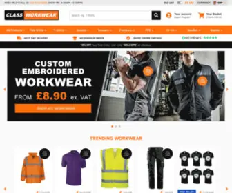 Classworkwear.com(Custom Workwear & Sportswear) Screenshot