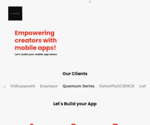 Classx.co.in(Technology Partner for Educators and Creators) Screenshot