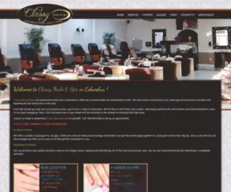 Classynailspacolumbus.com(Nail salon Columbus) Screenshot