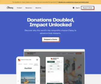Classy.org(Nonprofit Online Fundraising Platform) Screenshot