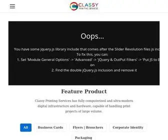 Classyprintingservices.com(Printing Services in Dubai) Screenshot