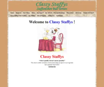 Classystaffys.com(Classy Staffys) Screenshot