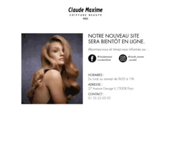 Claudemaxime.fr(Claude Maxime : salon de beauté) Screenshot