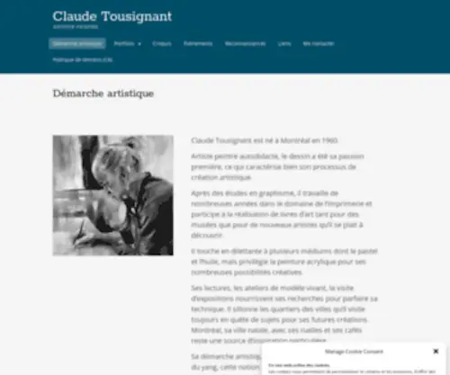 Claudetousignant.ca(ARTISTE PEINTRE) Screenshot