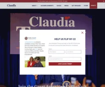 Claudiaforcongress.com(Claudia Tenney for Congress) Screenshot