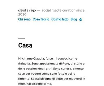Claudiavago.me(Social media curation since 2010) Screenshot