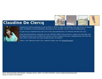 Claudinedeclercq.be(Claudine De Clercq) Screenshot