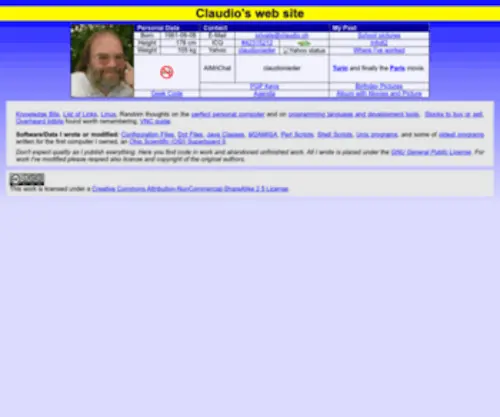 Claudio.ch(Claudio's web site) Screenshot