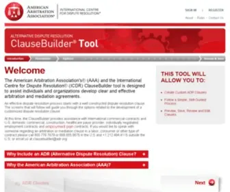 Clausebuilder.org(AAA ClauseBuilder) Screenshot