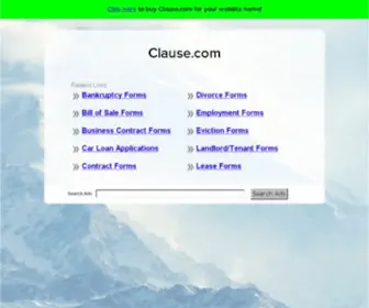Clause.com(The Leading Clause Site on the Net) Screenshot