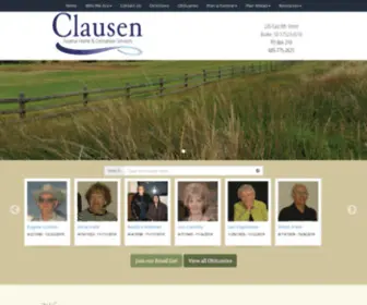 Clausenfuneralhome.com(Clausen Funeral Home & Cremation Services) Screenshot