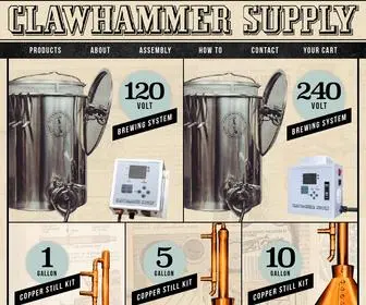 Clawhammersupply.com(Copper and Stainless Steel Distillation and BIAB Brewing Equipment) Screenshot