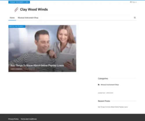 Clay-Wood-Winds.com(Clay Wood Winds) Screenshot