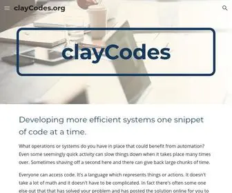 Claycodes.org(clayCodes) Screenshot