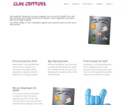 Claycritters.com(Clay Critters) Screenshot