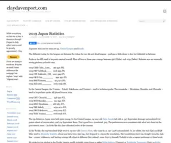 Claydavenport.com(A repository for stats I still care about) Screenshot