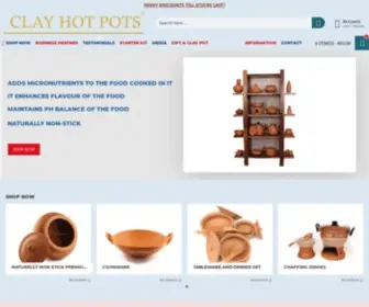 Clayhotpots.com(CLAY HOT POTS has pledged to revive the ancient Indian clay cooking. Terracotta) Screenshot