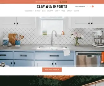 Clayimports.com(Handmade Quality Tiles) Screenshot