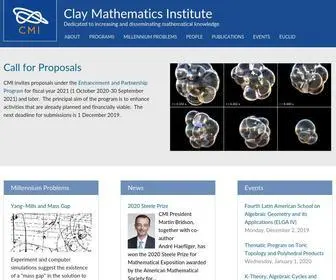 Claymath.org(Call for Nominations) Screenshot