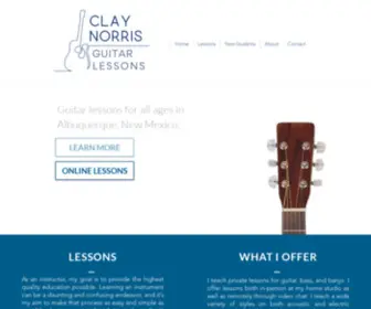 Claynorris.com(Guitar Lessons) Screenshot