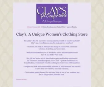 Claysclothing.com(Clay&#039;s, A Unique Womens Clothing Store) Screenshot