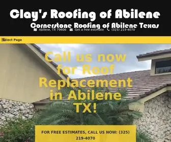 Claysroofingabilene.com(Commercial Gutter Repair in Abilene TX by Clay's Roofing of Abilene) Screenshot