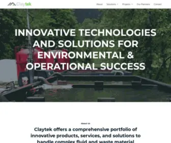 Claytek.ca(Treat and handle complex fluid and waste material challenges) Screenshot