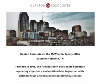 Claytonassociates.com(A Nashville based investment firm) Screenshot