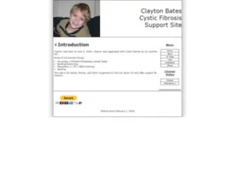 Claytonbates.org(Clayton Bates CF Support Site) Screenshot