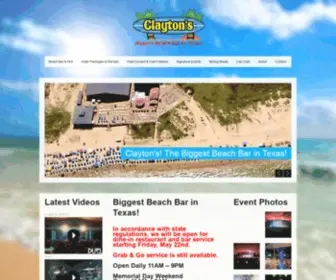 Claytonsbeachbar.com(The biggest beach bar in Texas. Clayton's) Screenshot