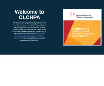 CLChpa.org(Cultural and Linguistic Competence Health Practitioner Assessment (CLCHPA)) Screenshot