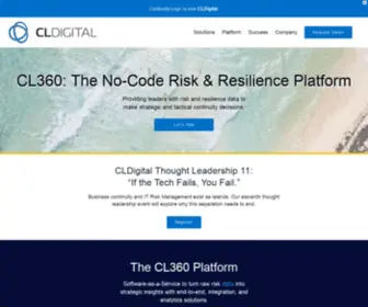 Cldigital.com(The Resilience Analytics & Automation Platform) Screenshot