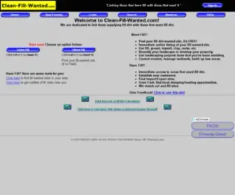 Clean-Fill-Wanted.com(Clean Fill Wanted) Screenshot