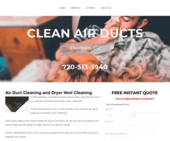 Cleanairductsthornton.com(Air Duct Cleaning) Screenshot