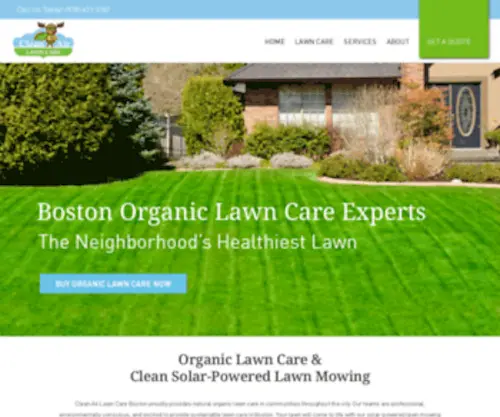 Cleanairlawncareboston.com(Natural Organic Lawn Care Service) Screenshot