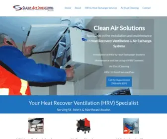 Cleanairsolutions.ca(Clean Air Solutions) Screenshot