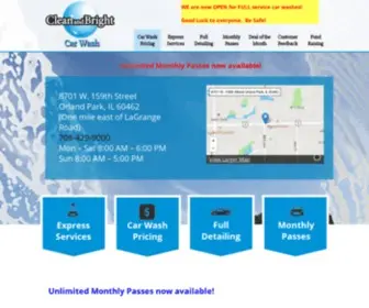 Cleanandbrightcarwash.com(Car Wash Pricing) Screenshot