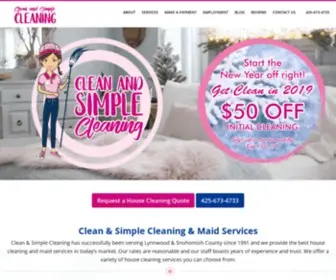 Cleanandsimplecleaning.com(House Cleaning Services in Lynnwood) Screenshot