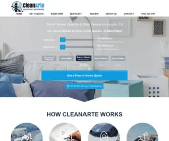 Cleanarte.com(House Cleaning Houston) Screenshot